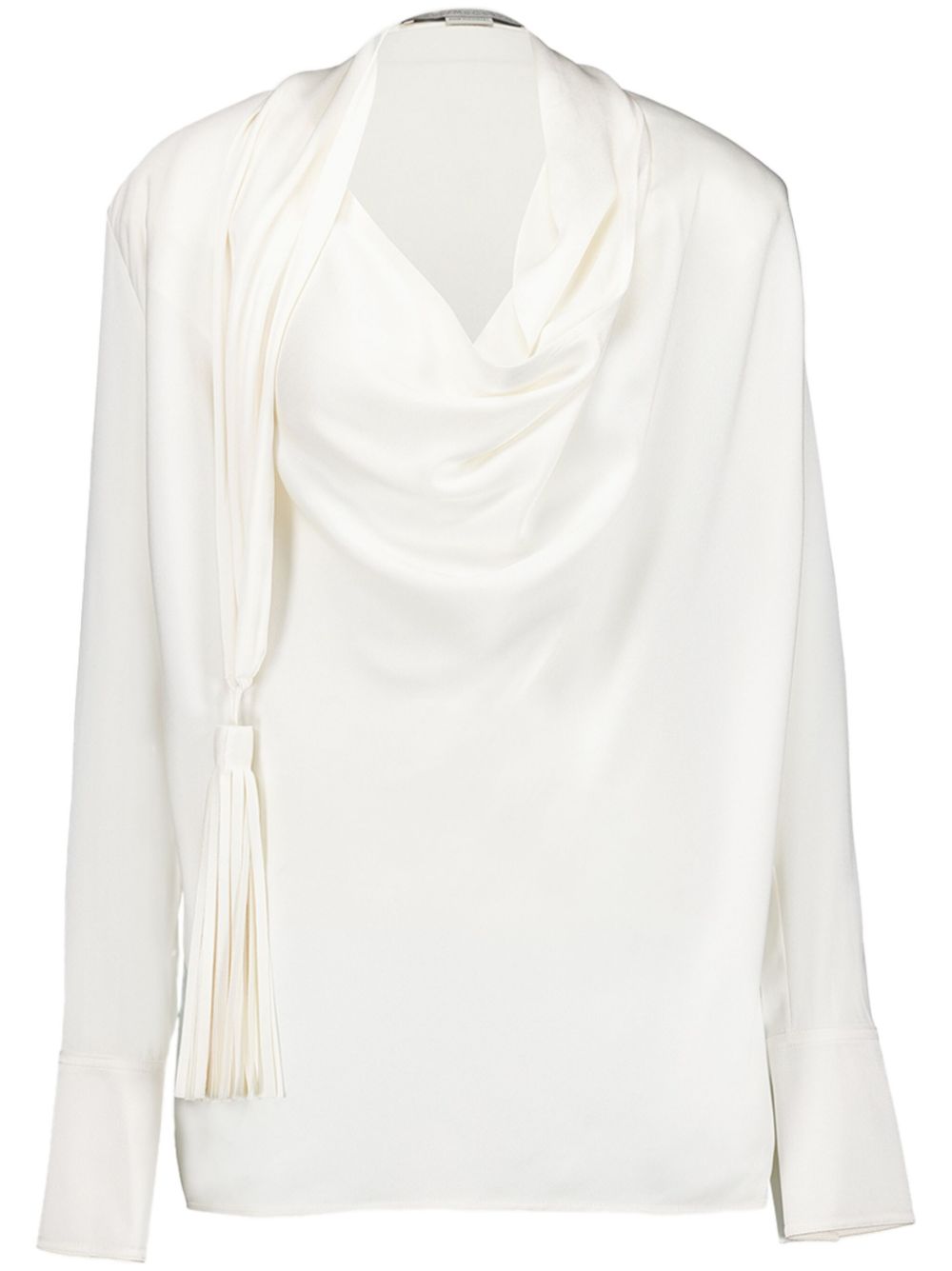 Tassel draped top - White