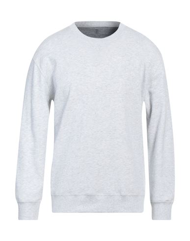 Man Sweatshirt Light grey Size S Cotton, Polyamide, Elastane