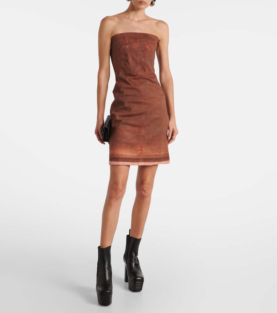 DRKSHDW denim bustier dress