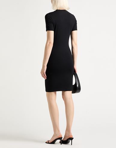 Woman Mini dress Black Size L Cotton, Elastane