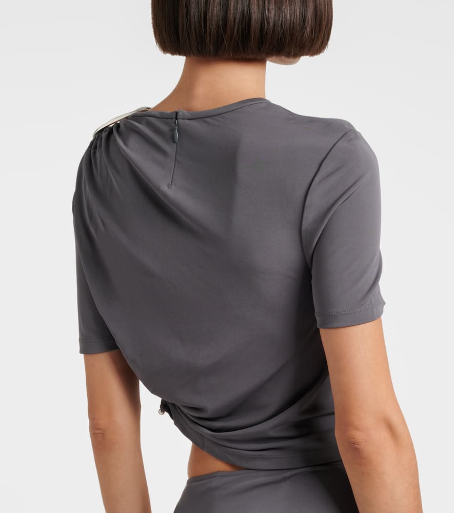 Orica embellished jersey top