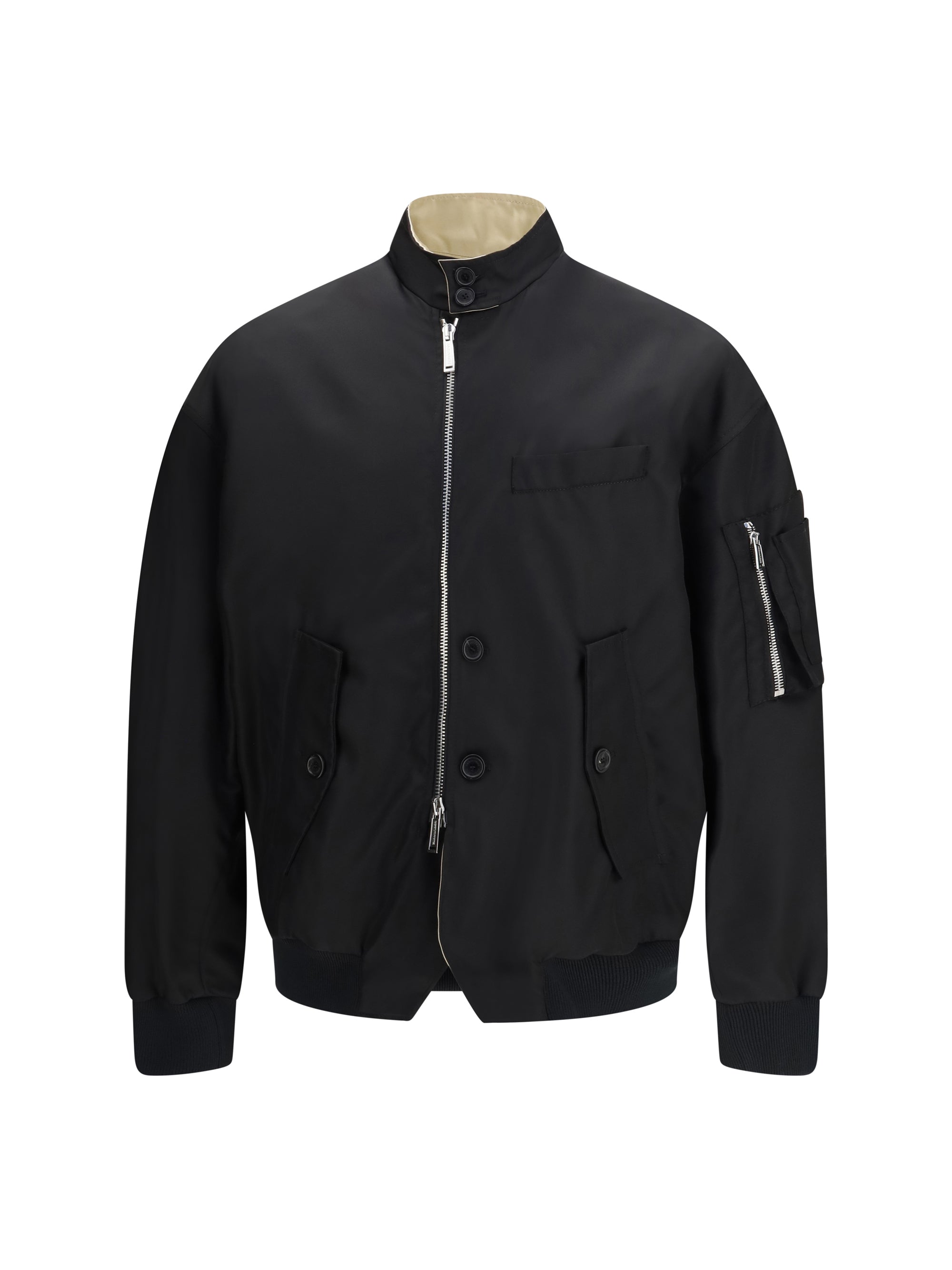 Hybrid Bomber Jacket — Black