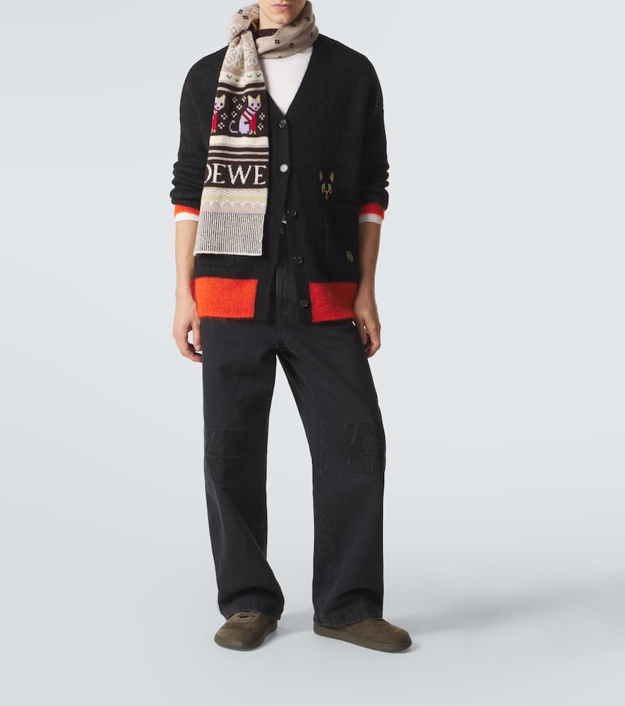 X Louis Wain mohair-blend cardigan