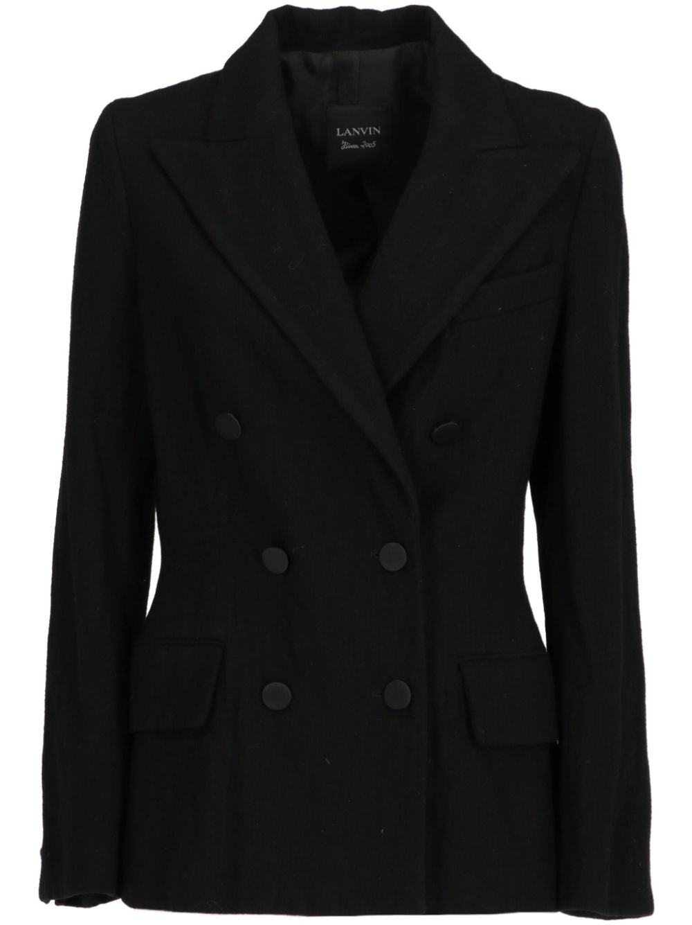 2005 double-breasted blazer - Black