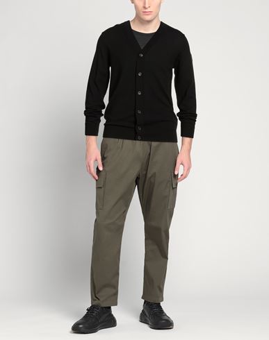 Man Cardigan Black Size M Wool