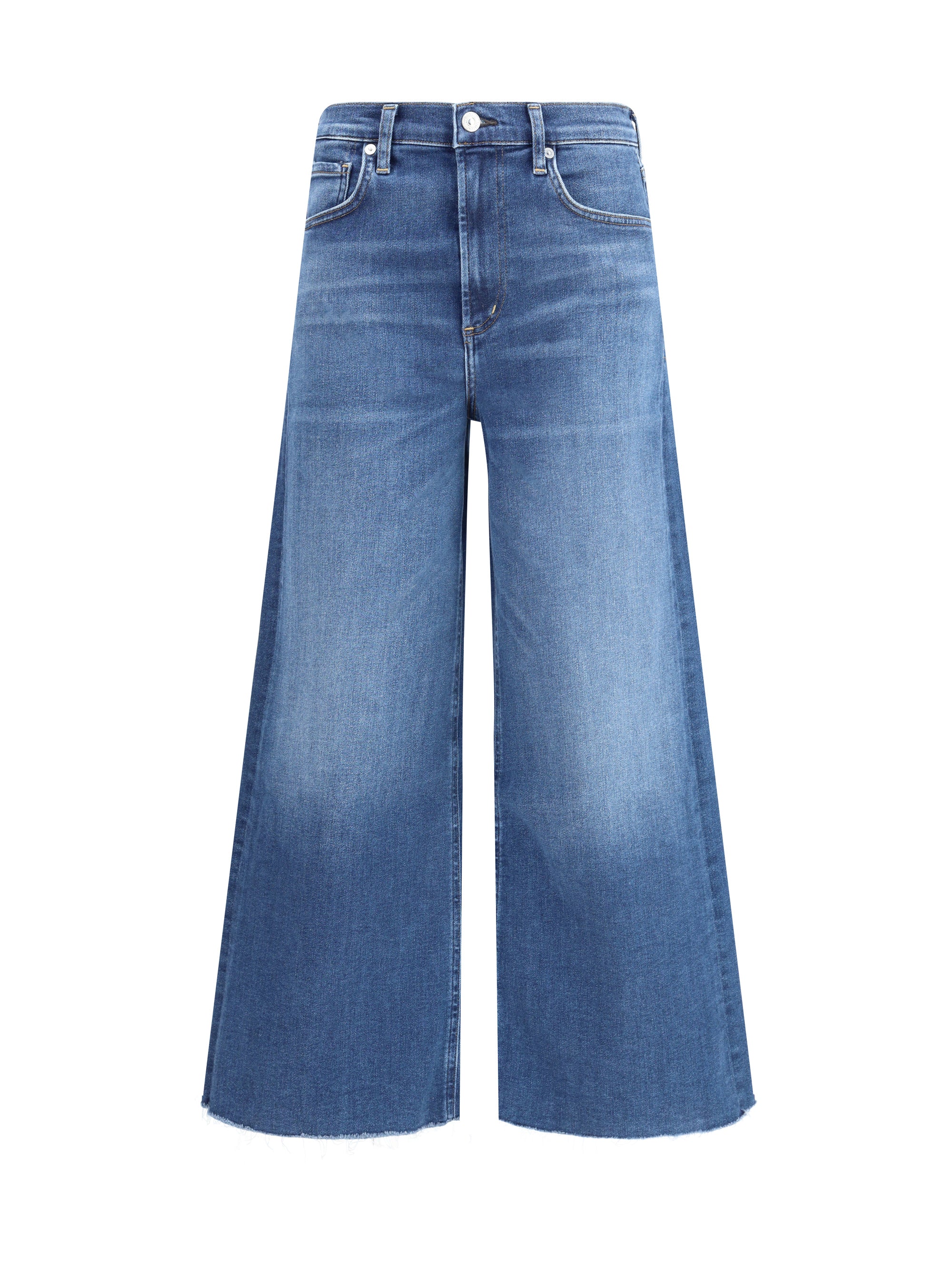 Lyra Cropped Jeans — Blue