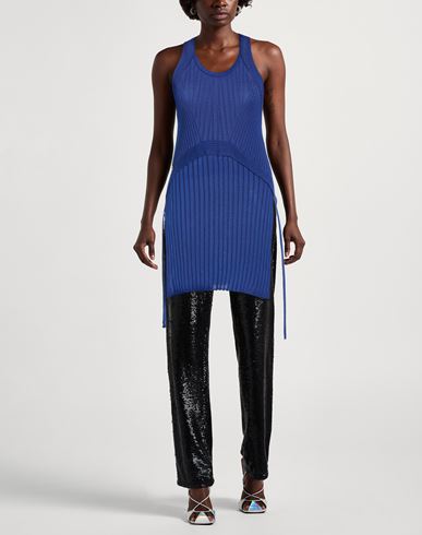 Woman Top Blue Size L Cotton, Viscose