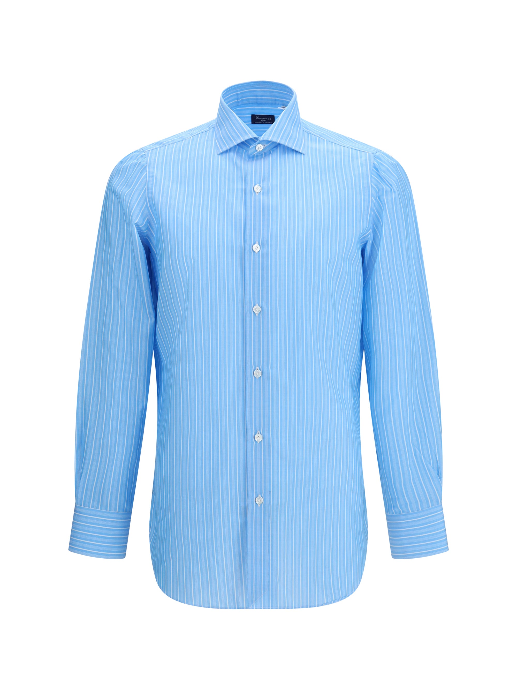 Striped Egyptian Cotton Shirt — Blue