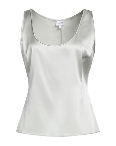 Woman Top Light grey Size 8 Silk, Elastane