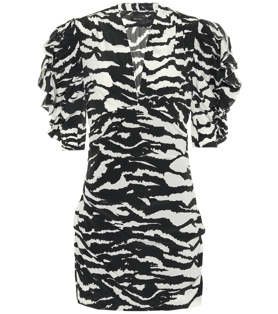 Farah animal-print minidress