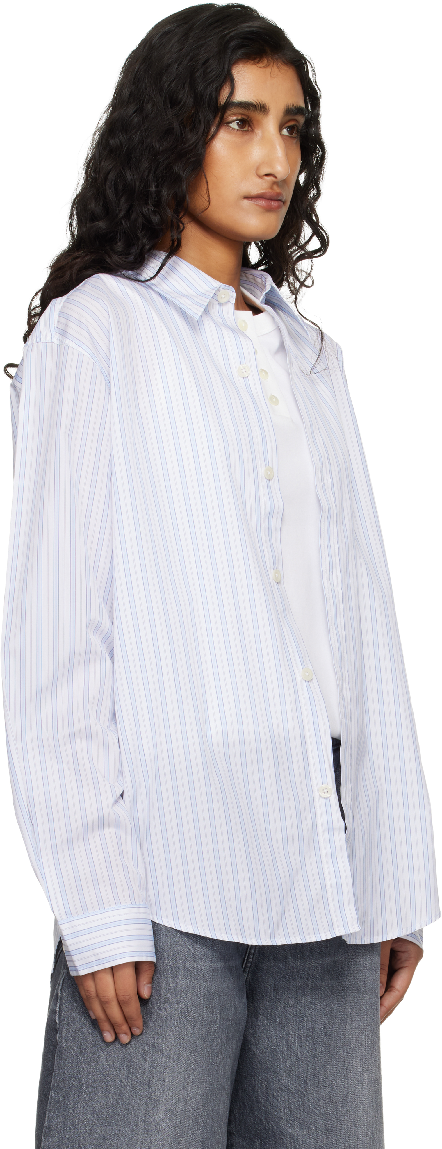 White & Blue Evening Shirt