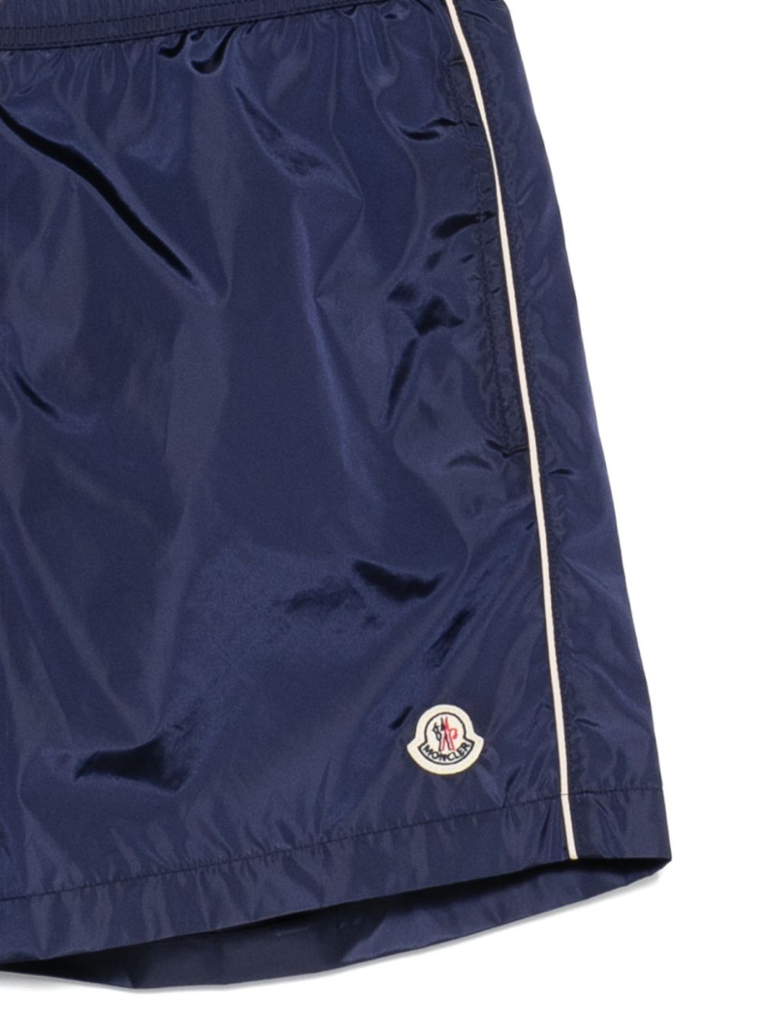 Moncler - nylon swim shorts side stripes back pocket