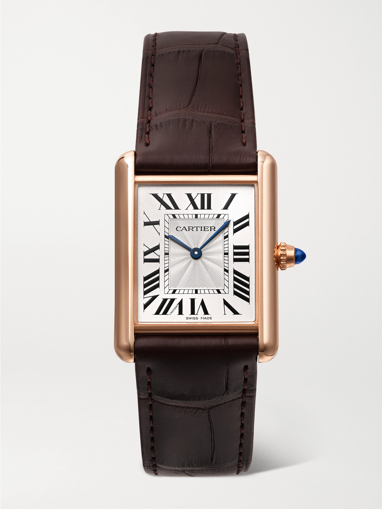 Tank Louis 33.7mm Medium 18-karat Gold And Alligator Watch - One size