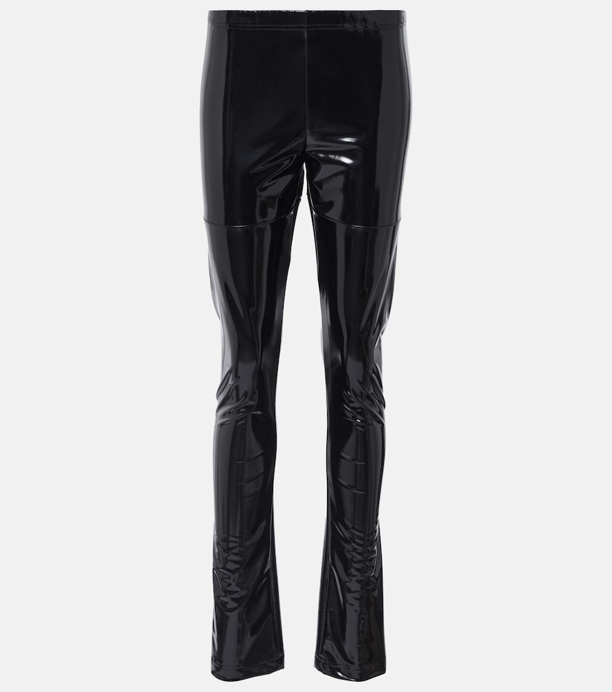 Vinyl slim pants