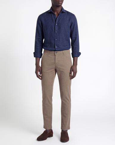 Man Pants Beige Size 28 Cotton, Elastane