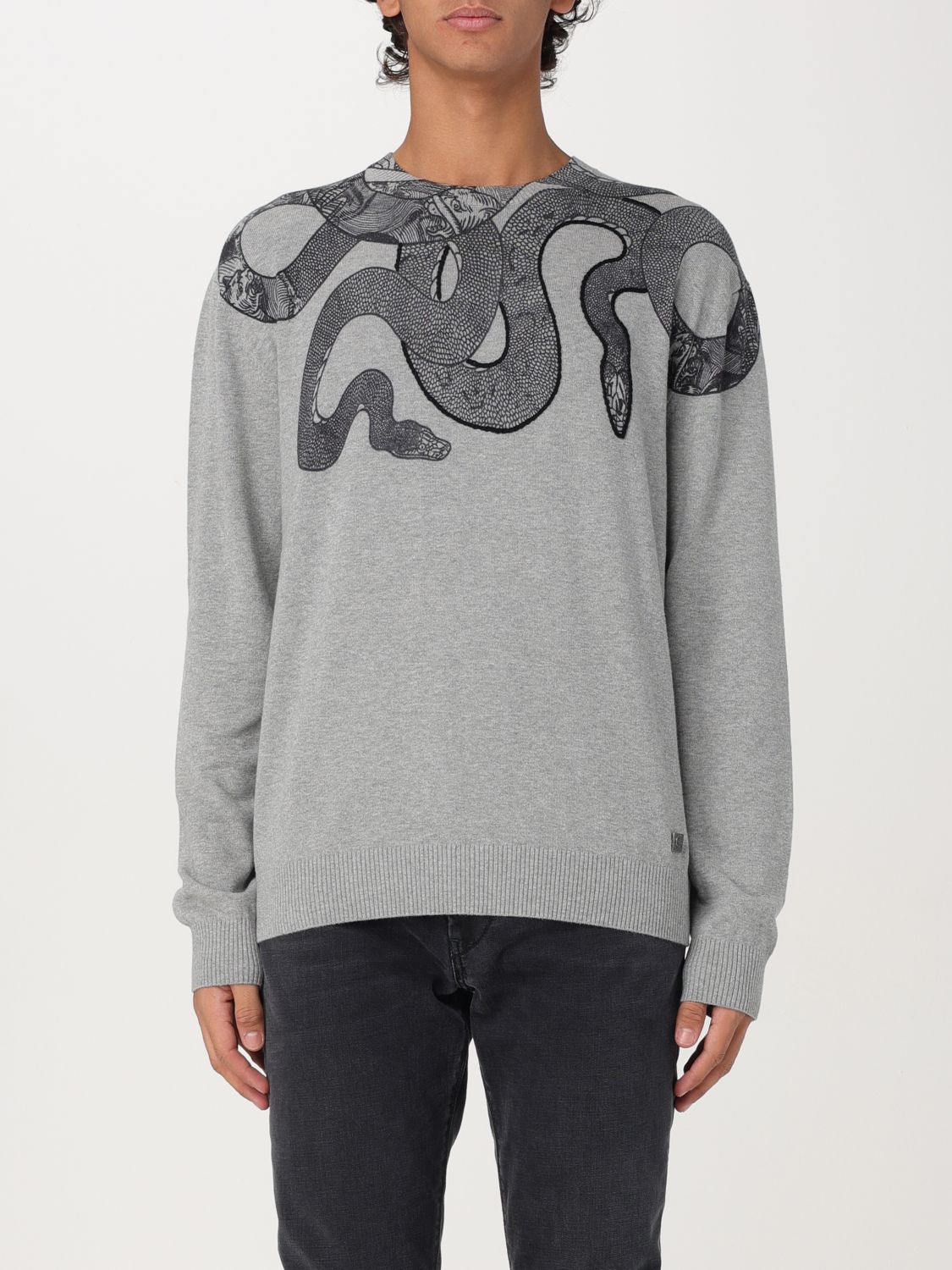 Snake-print sweater - Grey