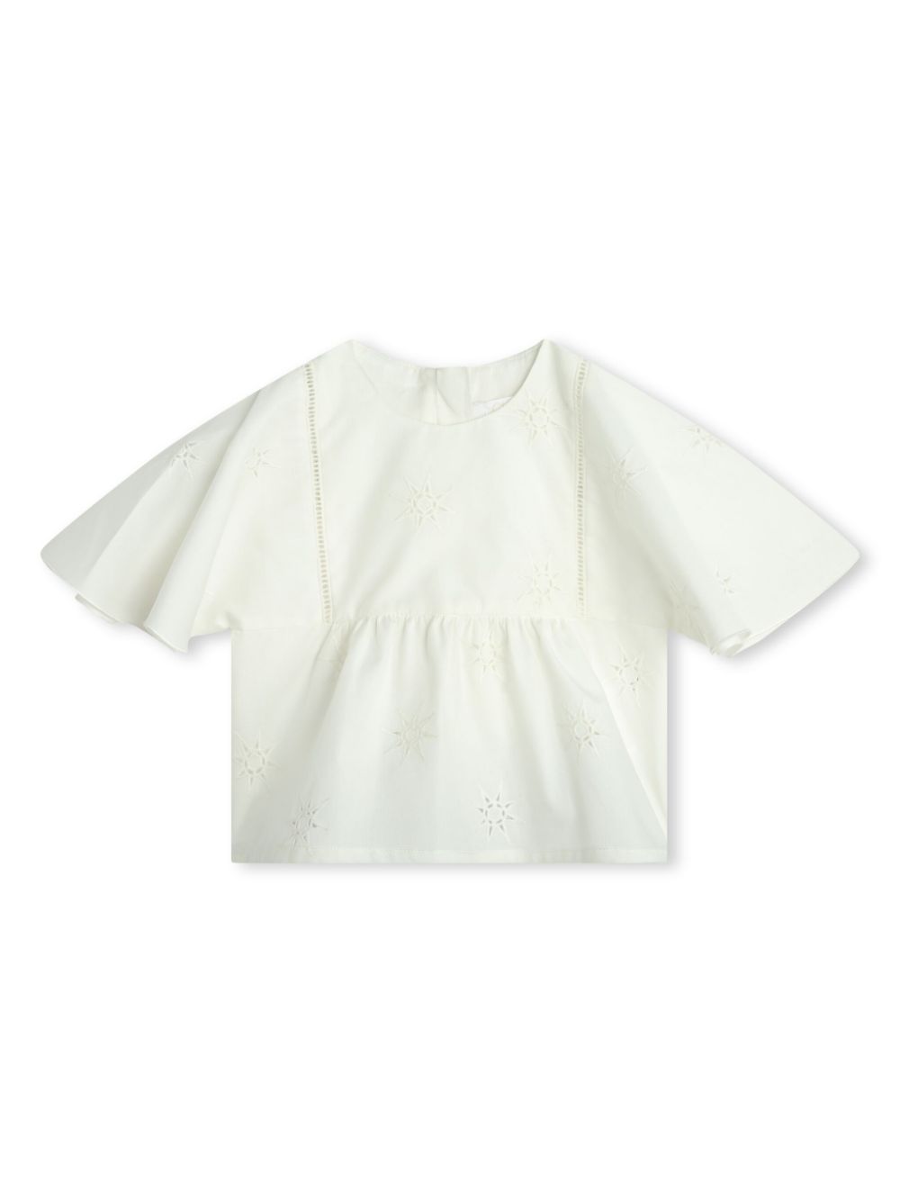 Embroidered cotton blouse - White