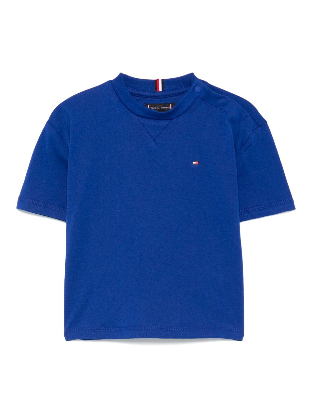 Logo-embroidered T-shirt - Blue