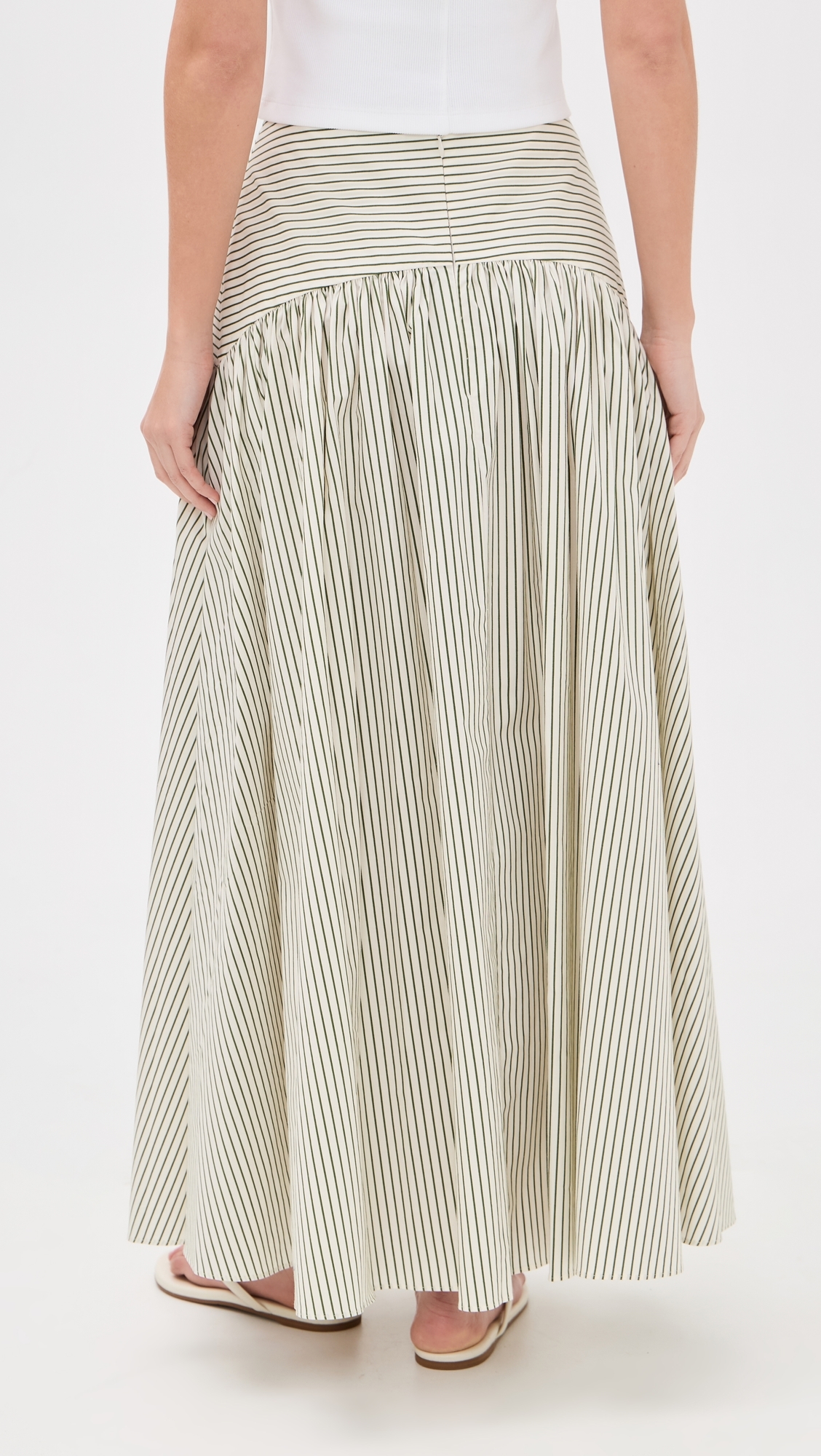 Procida Skirt Chive Stripe