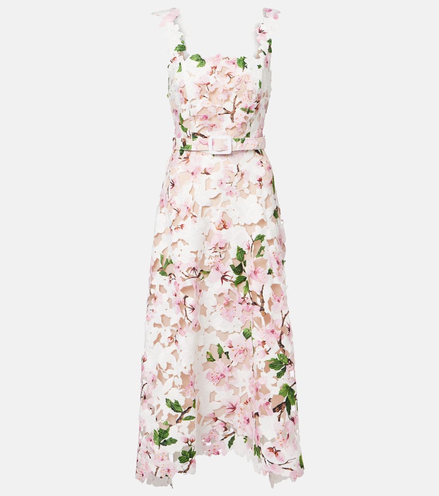 Floral lace cocktail dress