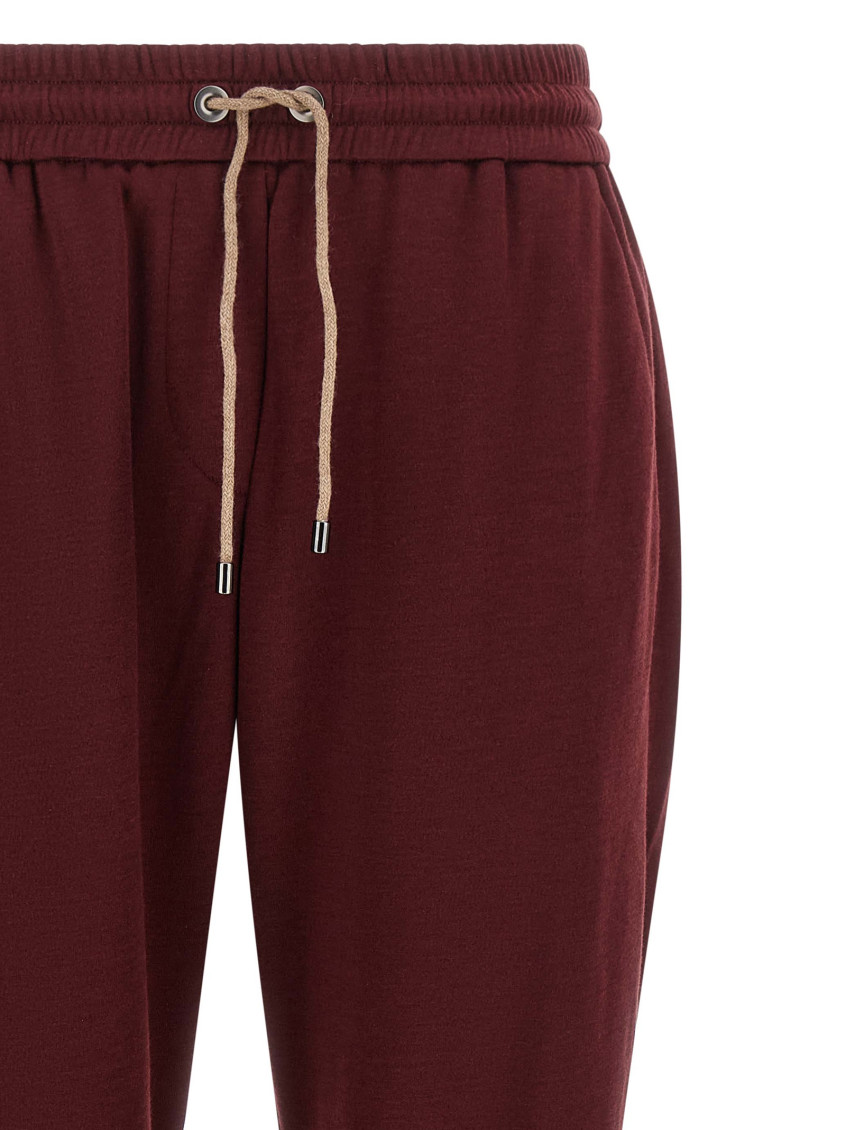 Brunello Cucinelli - monile detail track joggers cotton silk