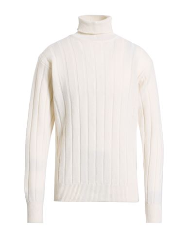 Man Turtleneck Ivory Size XL Virgin Wool, Cashmere