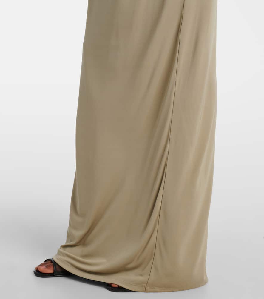 Duo Bezel Quartz jersey maxi dress