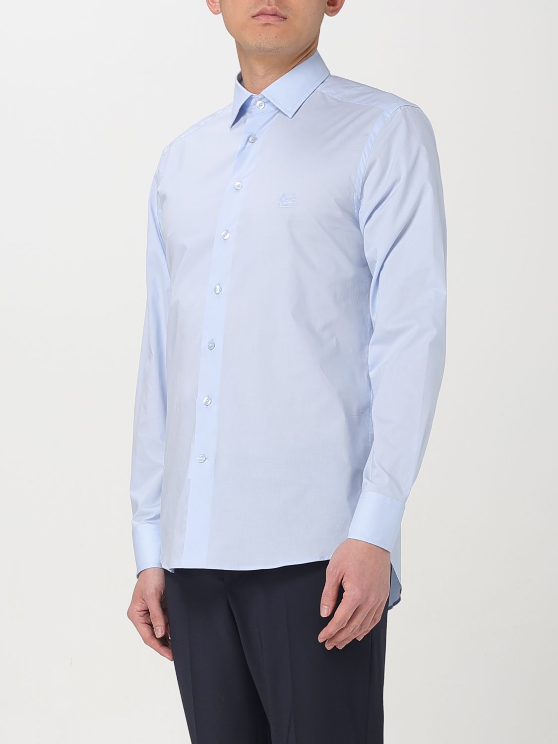 Shirt Men color Gnawed Blue