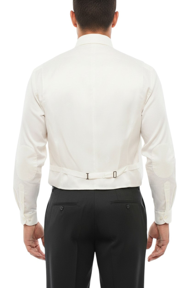 White Single Breasted Waistcoat