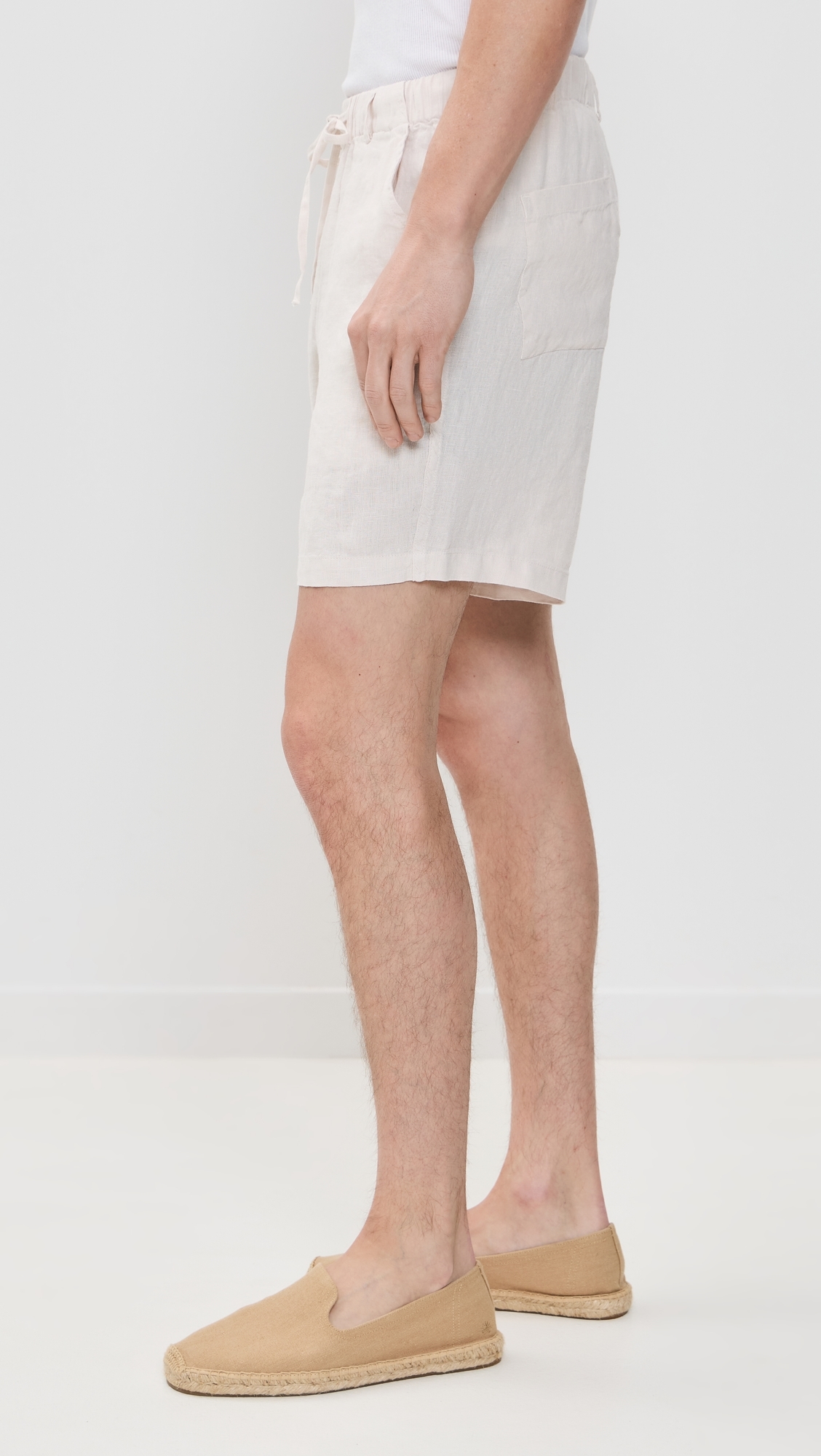 Bather Pearl Linen Leisure Shorts 6.25 White