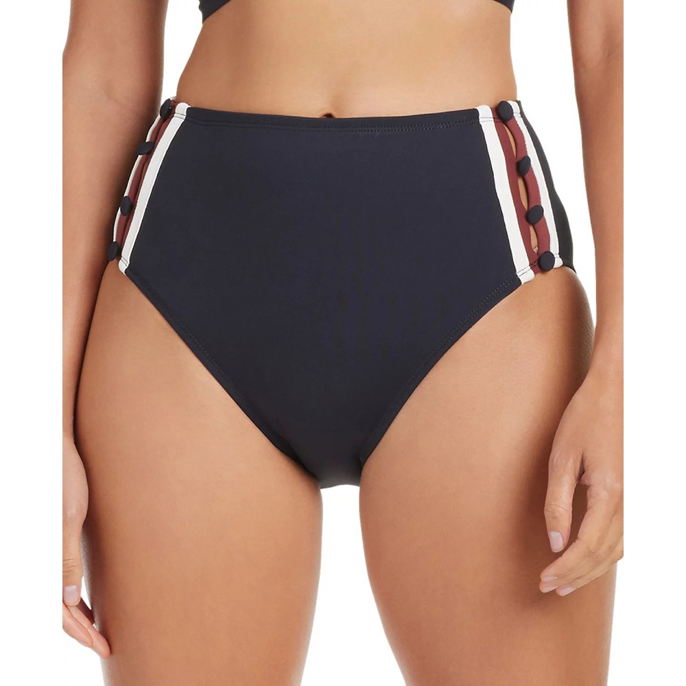 Coconut Button Down High-waisted Bikini Botto