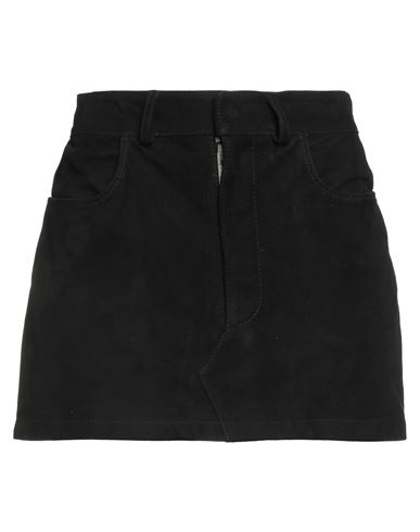 Woman Mini skirt Black Size 4 Leather