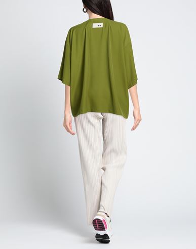 Woman Top Khaki Size S Polyester, Elastane