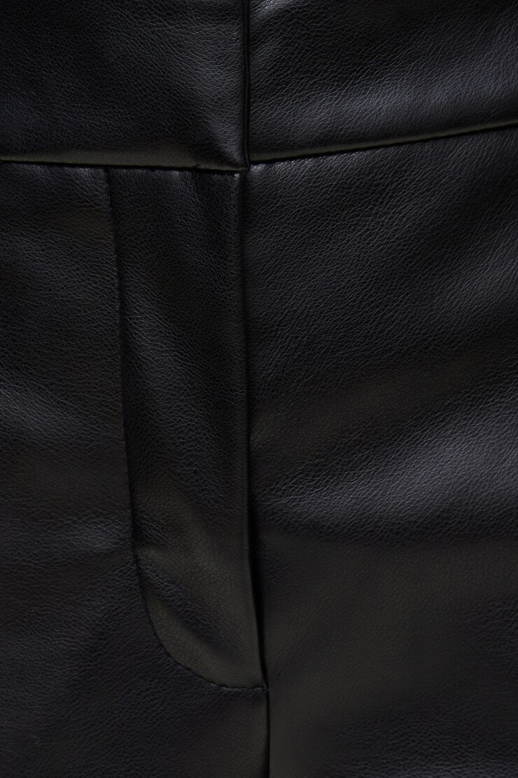 Camelia Straight Leg Faux Leather Pants - Black - Women Clothing