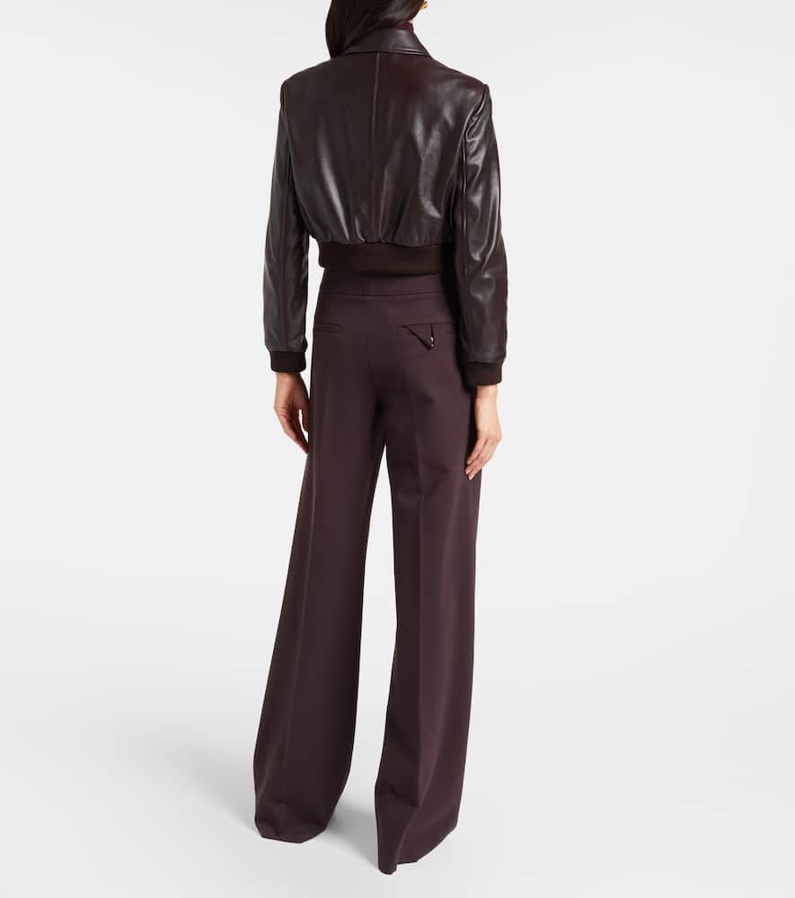 Sleek Statement cropped leather jacket