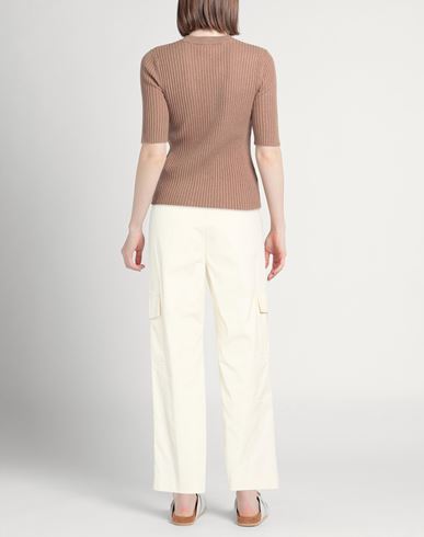 Woman Pants Ivory Size M Cotton, Elastane
