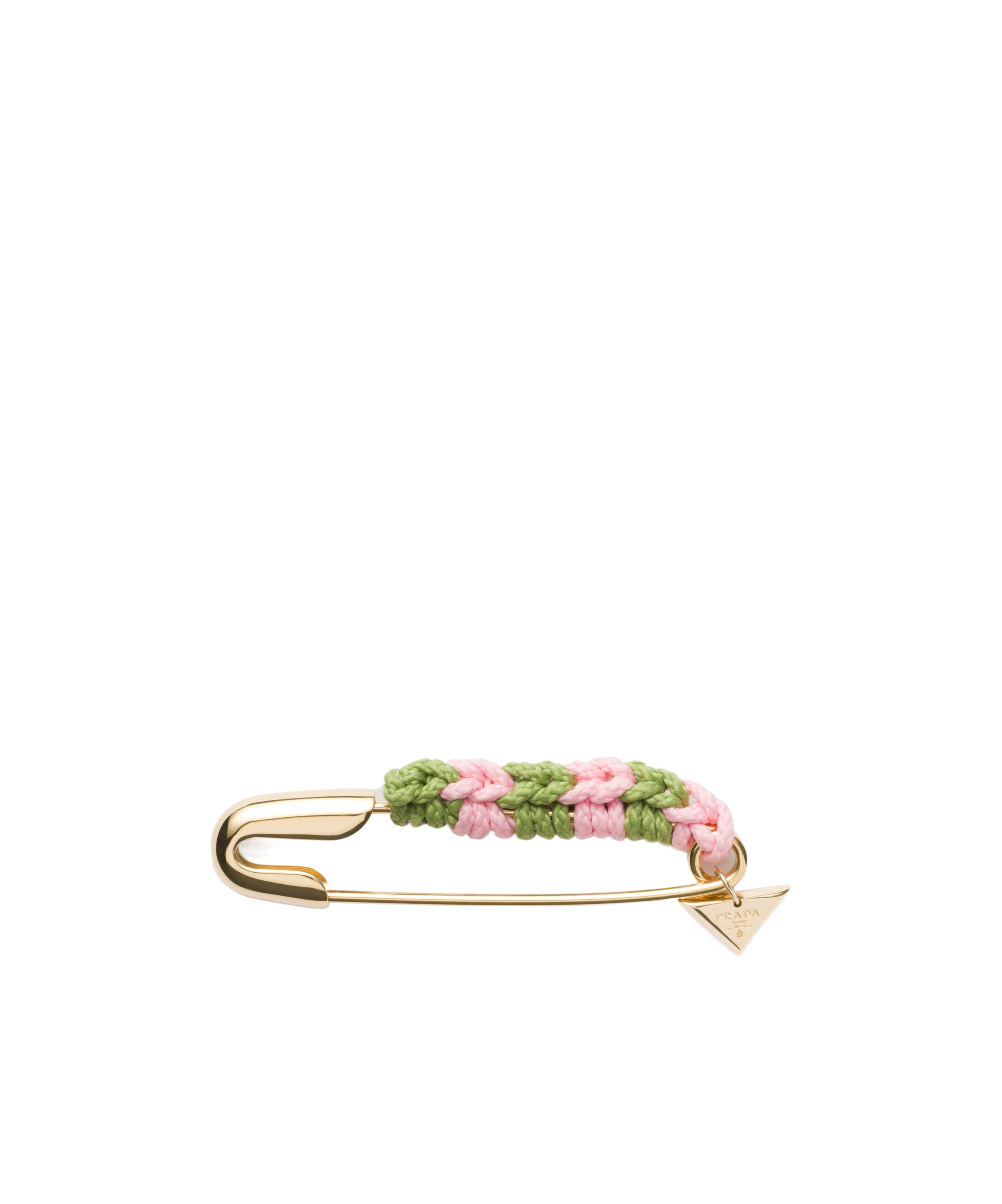 Metal safety pin brooch