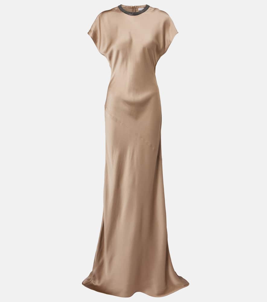 Monili satin gown