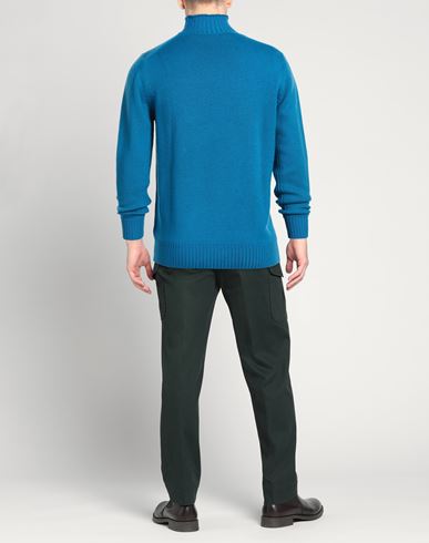 Man Turtleneck Azure Size 40 Wool