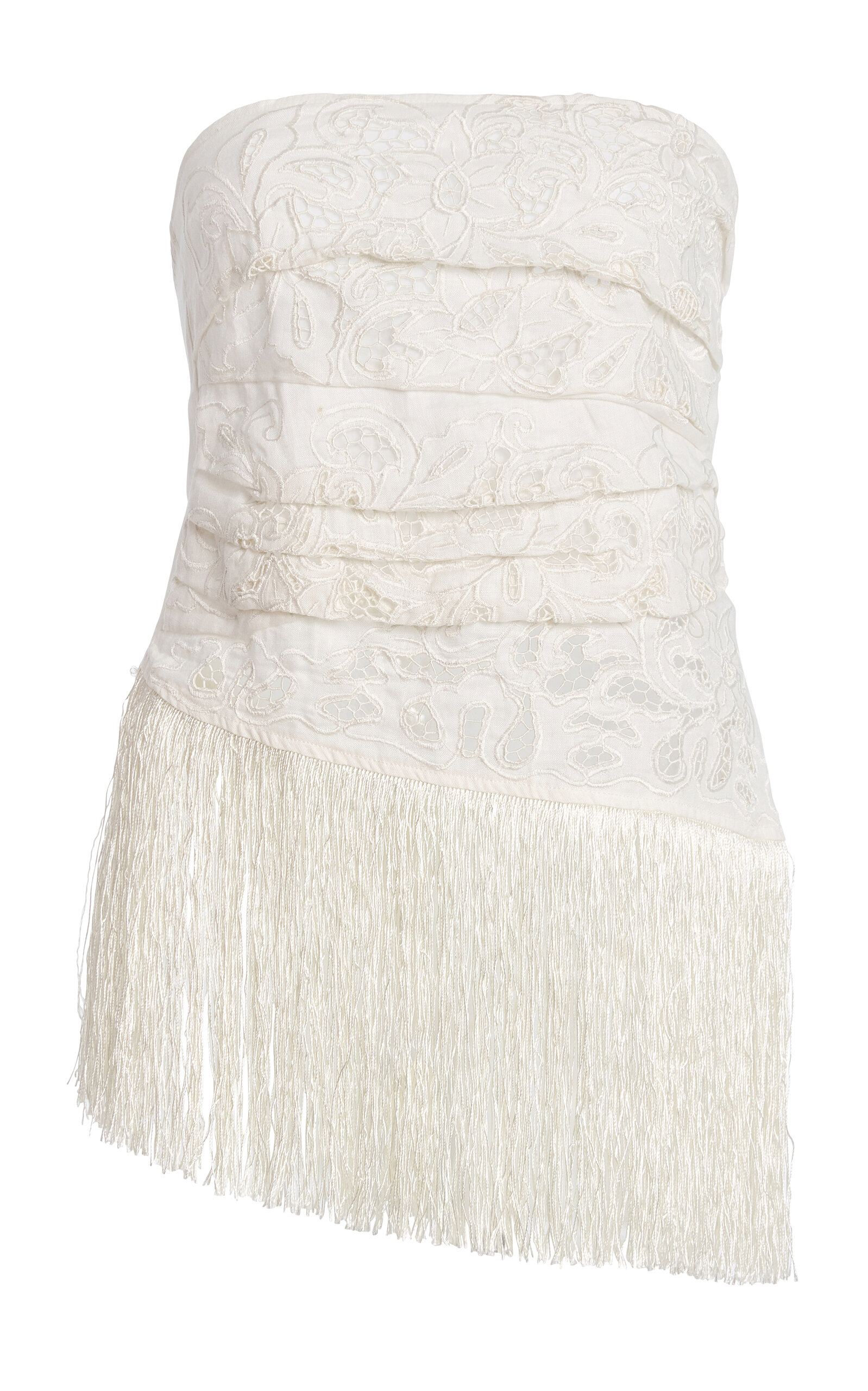 Exclusive La Isla Carlota Fringed Cotton Lace Top - Moda Operandi