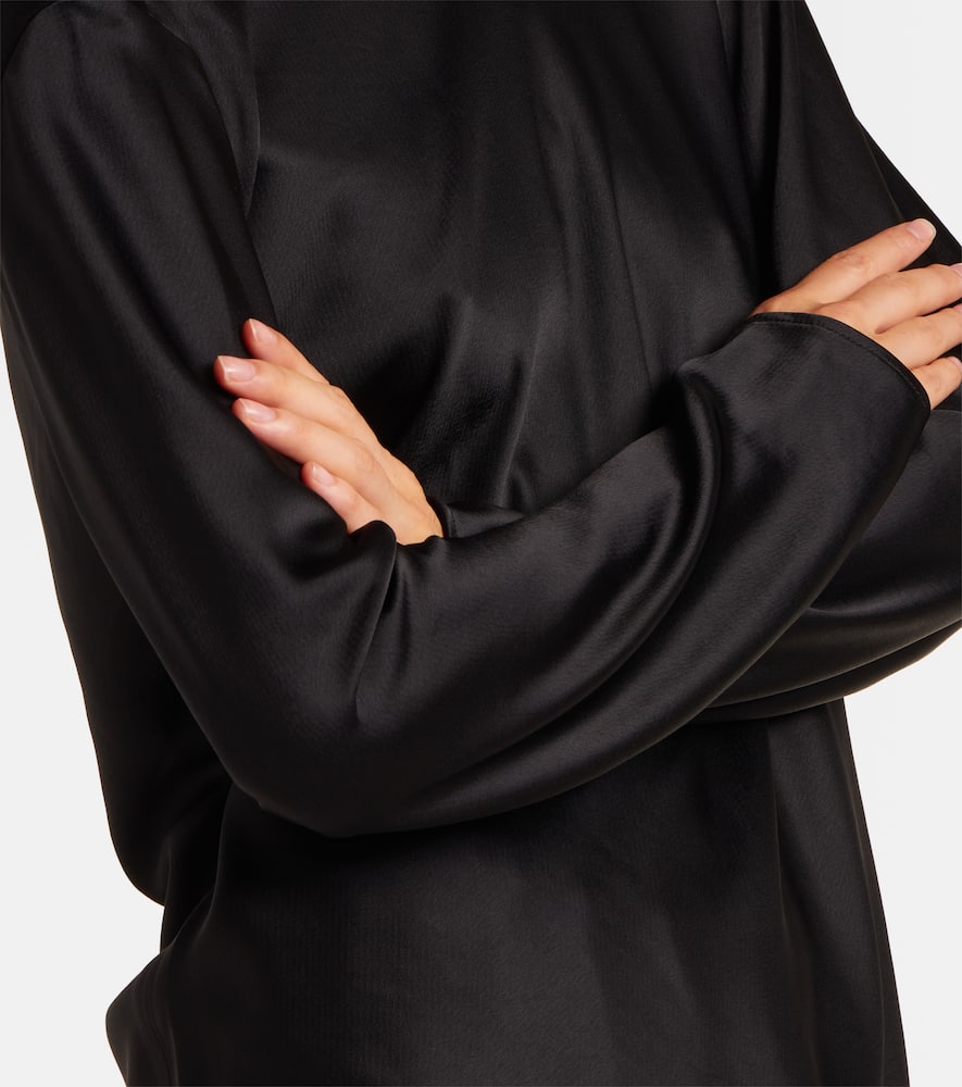 Barb draped satin top
