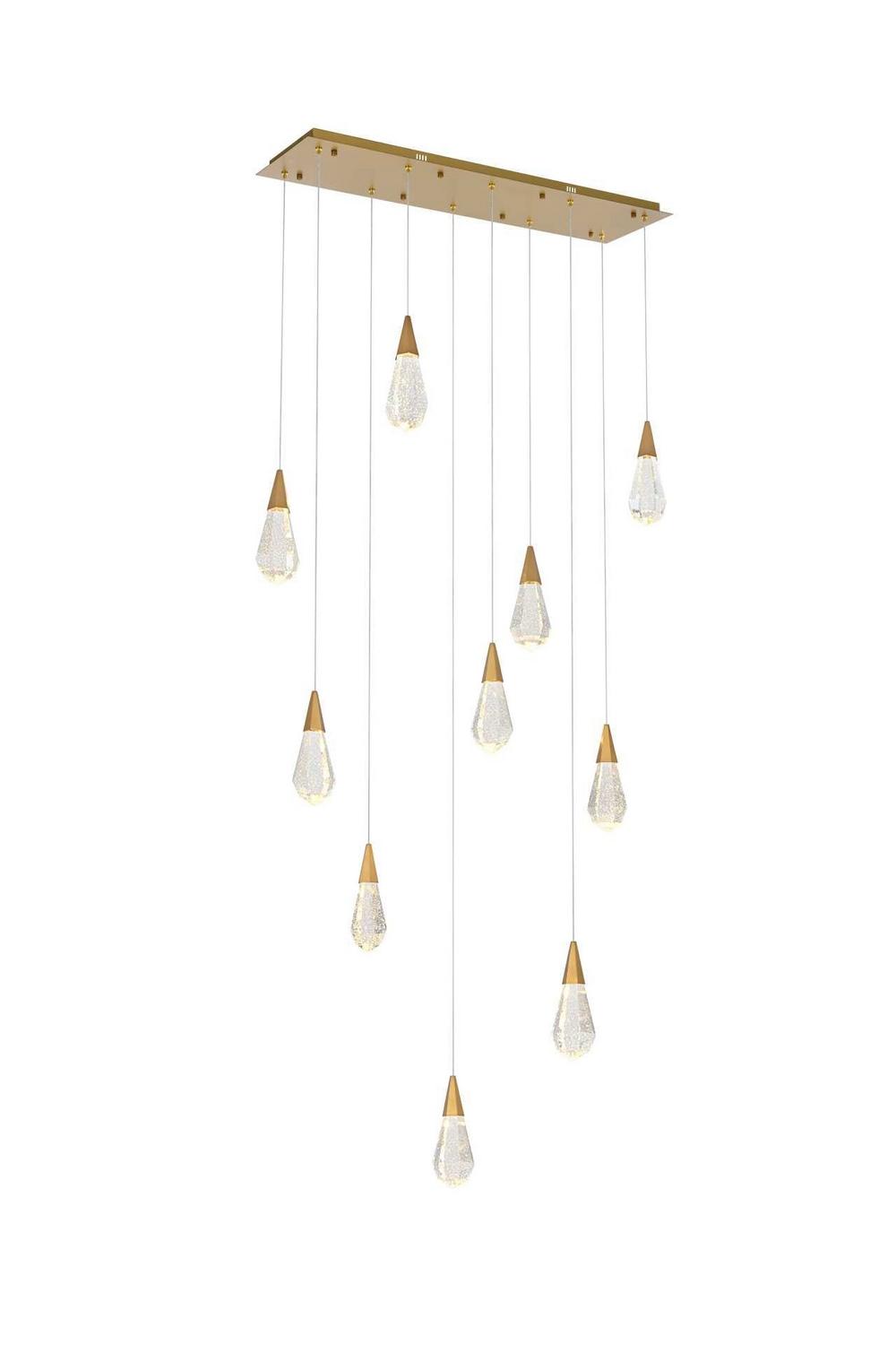 Satin Gold LED Pendant from the Amora Collection