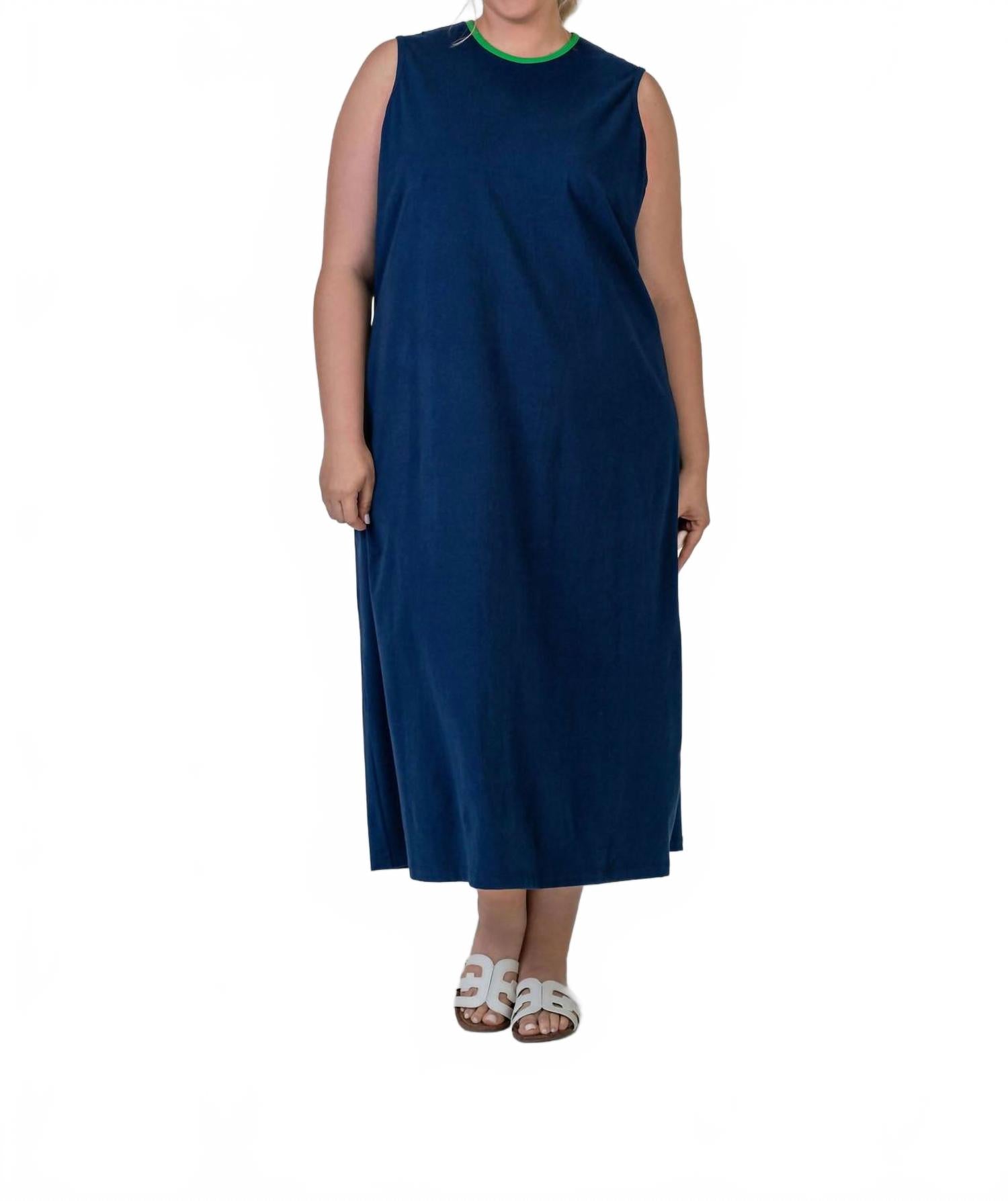 Tuta Sleeveless Maxi Dress - Plus In Navy