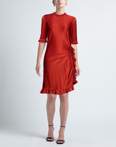 Woman Midi dress Brick red