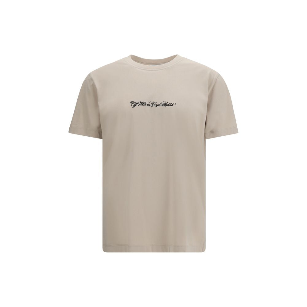 Script Arrow T-Shirt — Beige