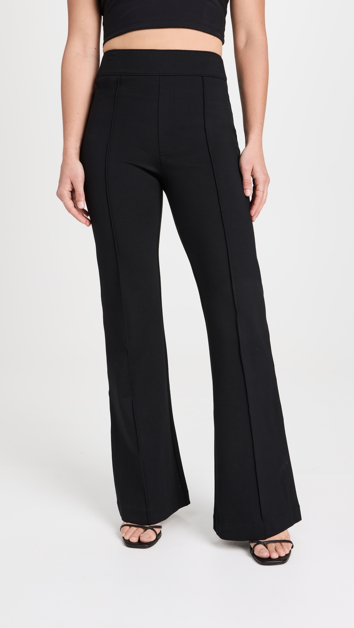 Hi Rise Flare Petite Perf Pants Classic Black