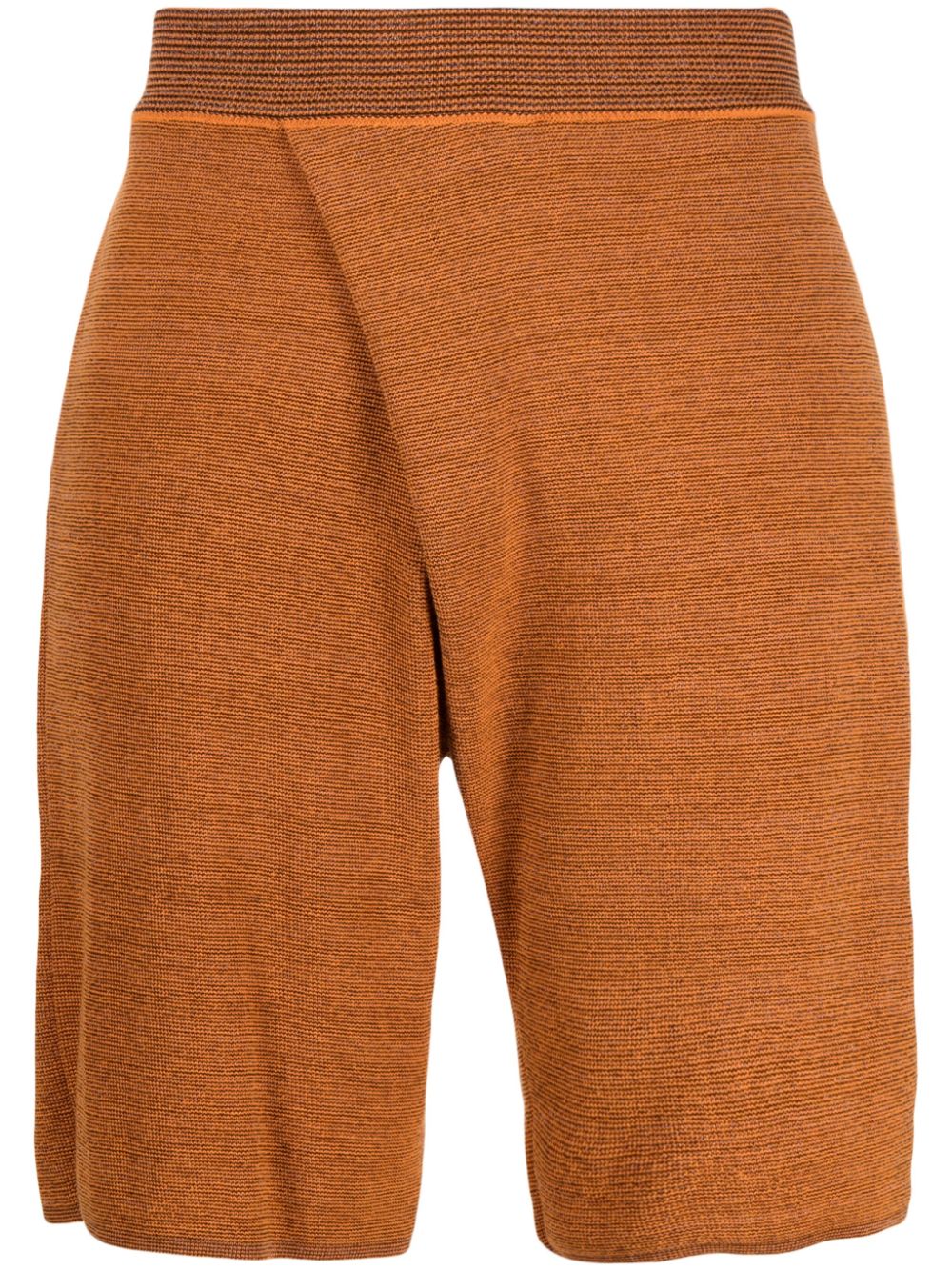 Two-pocket knee-length shorts - Orange