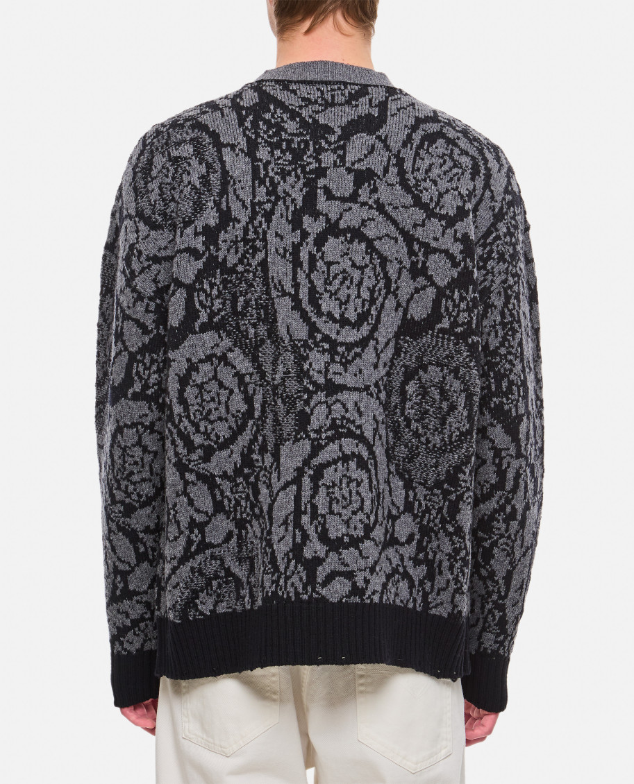 Barocco-intarsia Crewneck Jumper