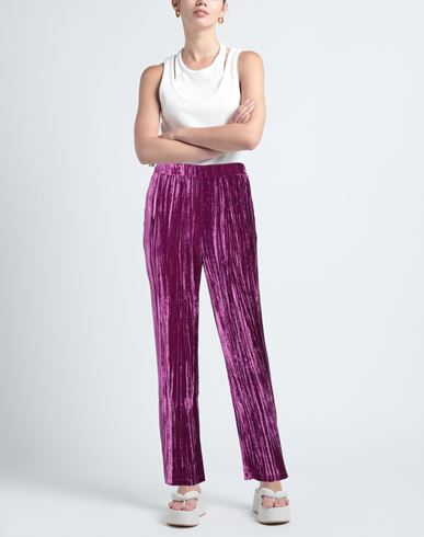 Sleep No More Woman Pants Purple Size L Viscose, Silk