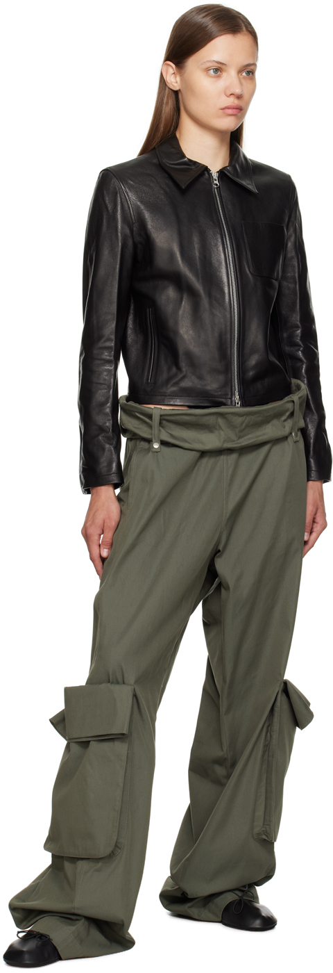 OPEN YY Black Classic Leather Jacket
